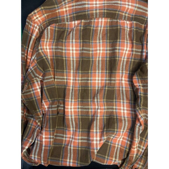 Timberland Mens Brown Plaid Button Up Long‎ Sleeve Collared Shirt Size M NEW - Picture 3 of 4